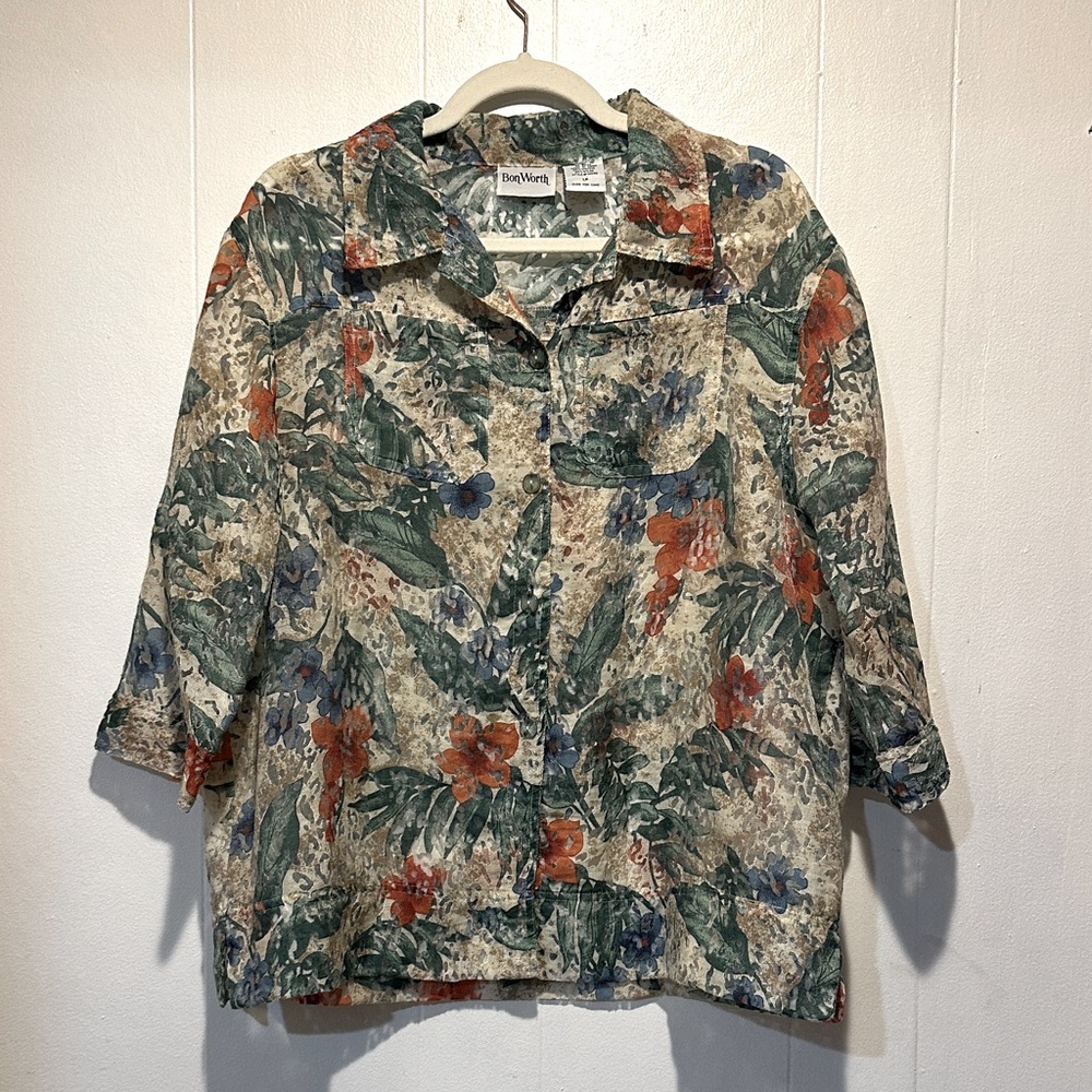 Bon Worth shear shirt jacket‎